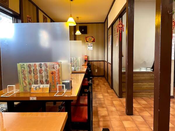 相模原市中央区富士見にある台湾料理店「昇龍」の内観写真２です。